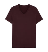 402466 Tencel Soft T-Shirt V Neck - 00ZQ Bordeaux